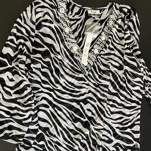 BNWT Zebra style beach cover up